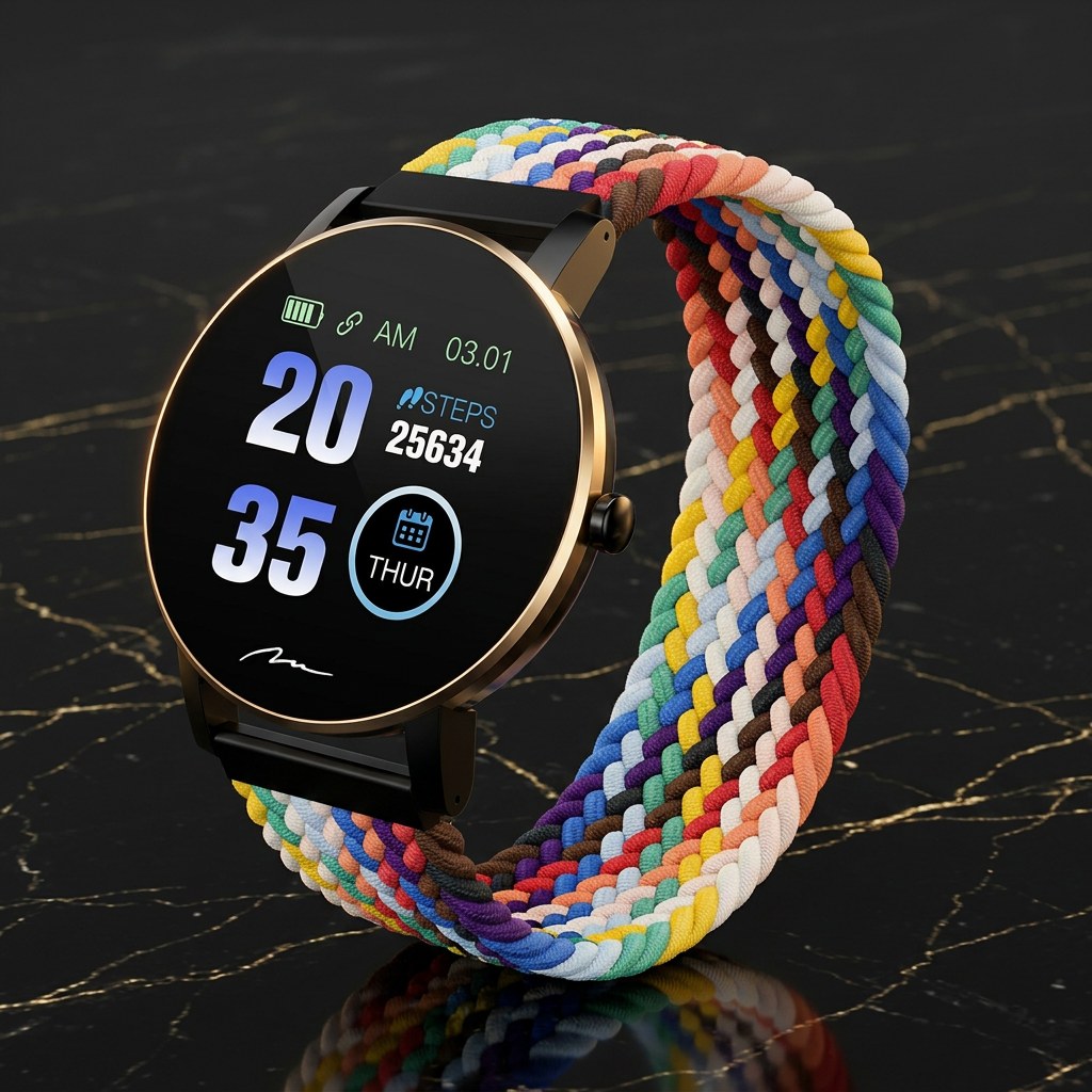 Media-tech Active Band Thaiti Smartwatch – Bluetooth Activity Tracker (Black)
