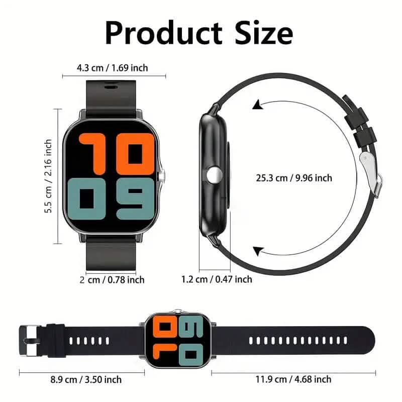 Full Touch Screen Smart Watch: Sleek Design, Smart Notifications & Fitness