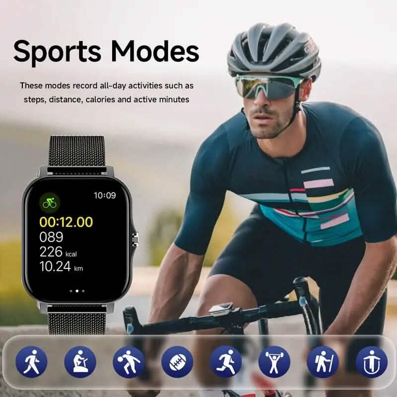 Full Touch Screen Smart Watch: Sleek Design, Smart Notifications & Fitness