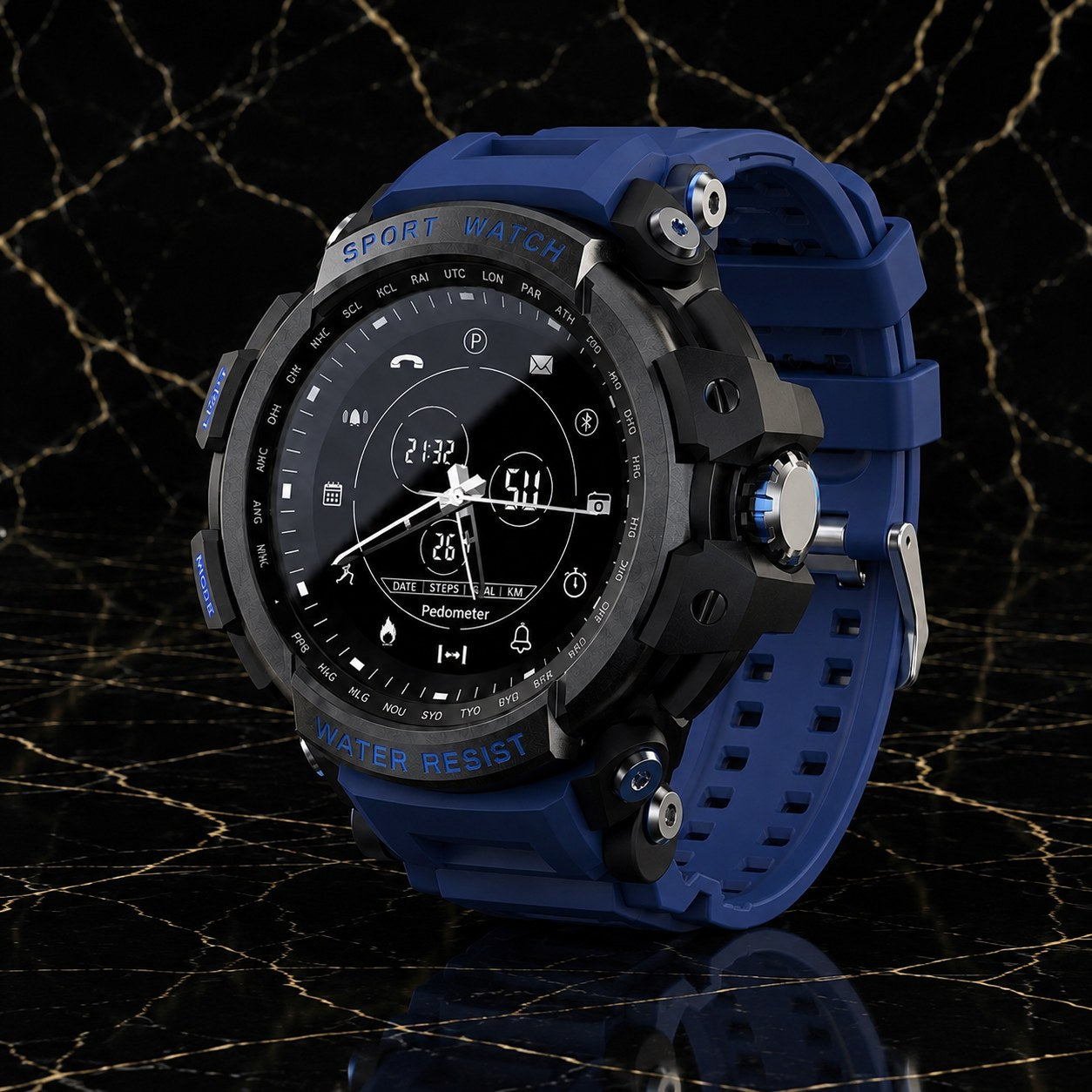 TacticWave Pro Military Smartwatch – 5ATM Waterproof Outdoor Watch
