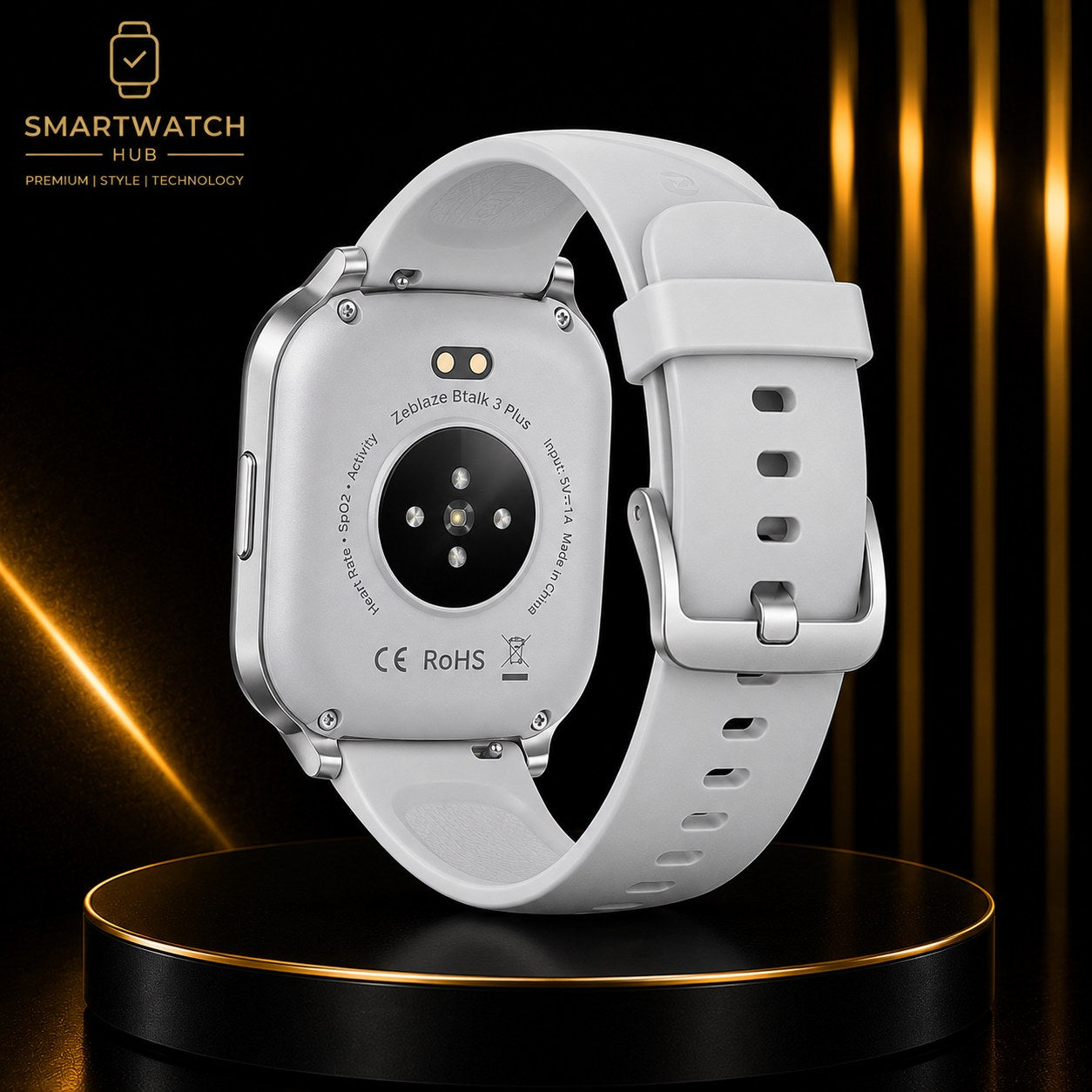 KUMI KU6 Meta Smartwatch – 1.96" HD Bluetooth Calling Watch (Silver)