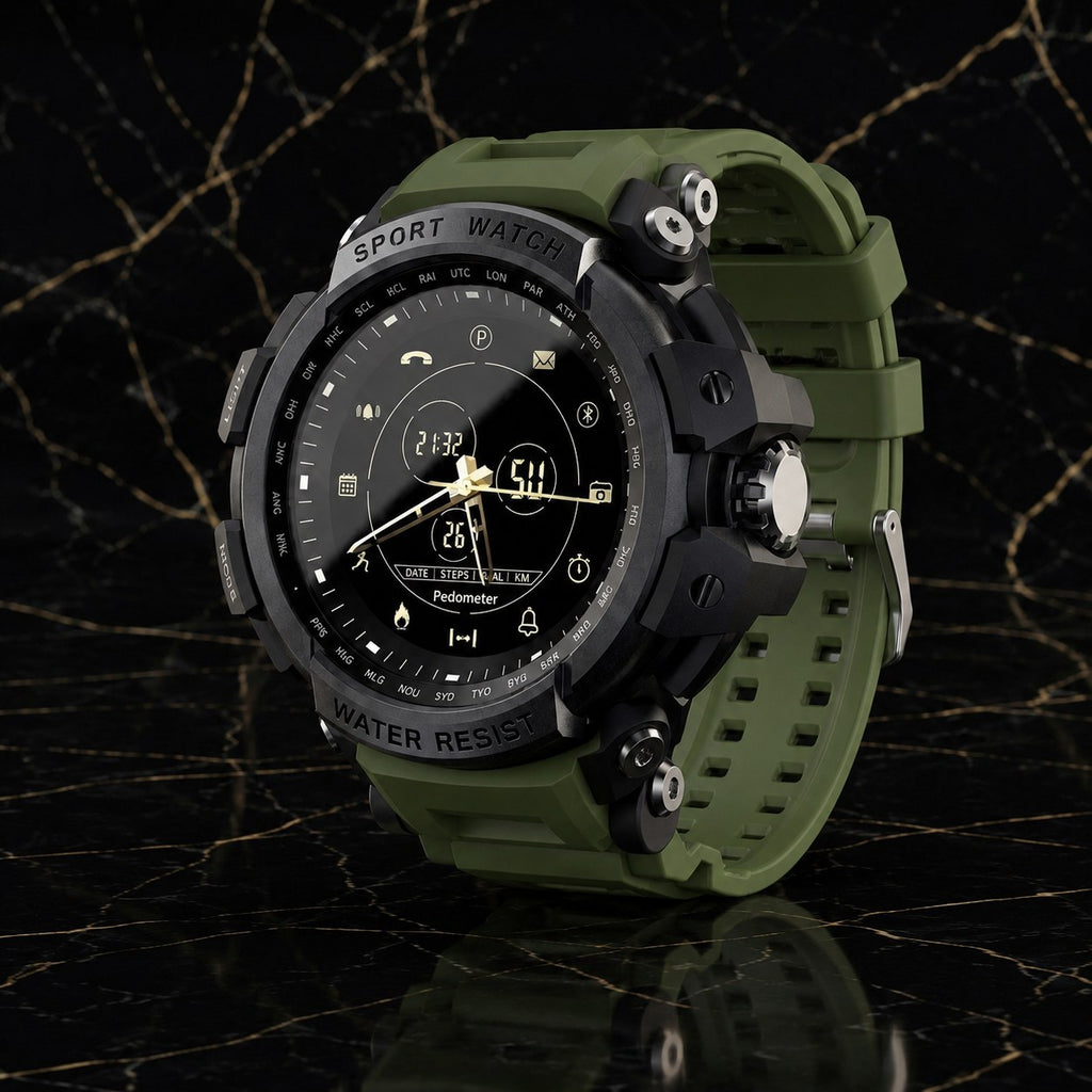 TacticWave Pro Military Smartwatch – 5ATM Waterproof Outdoor Watch