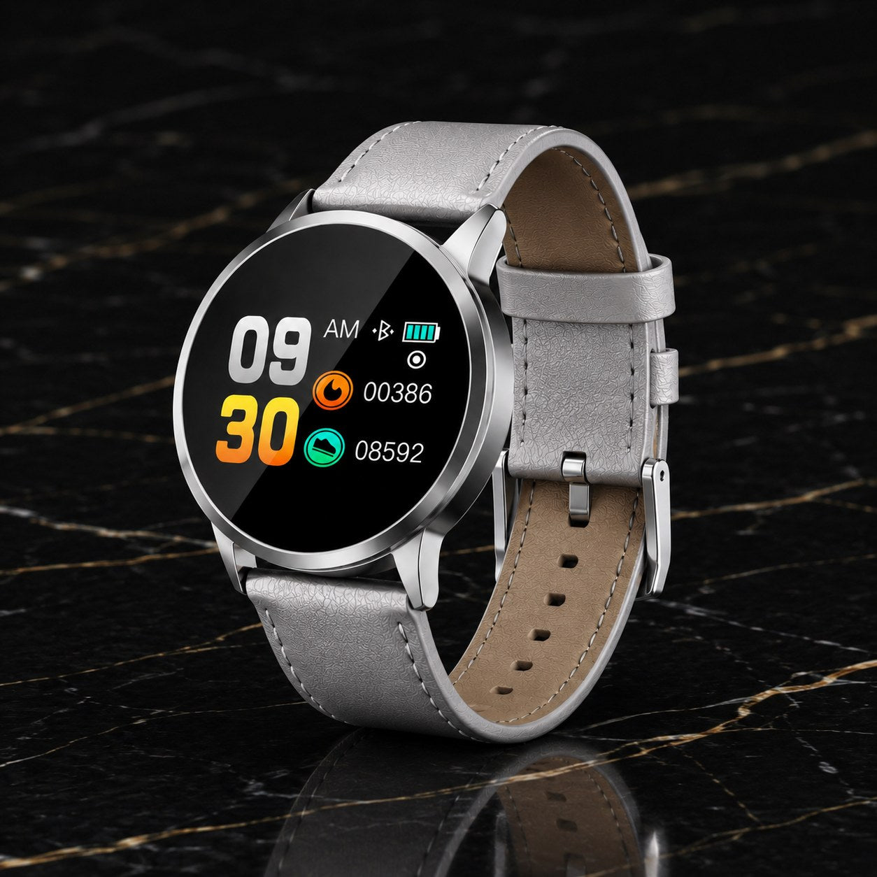 AuraTrack Smartwatch – Rose-Gold Wellness & Activity Monitor