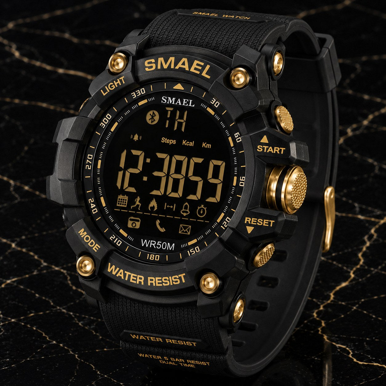 TacticSport Pro Military Smartwatch – 50M Waterproof Outdoor Watch