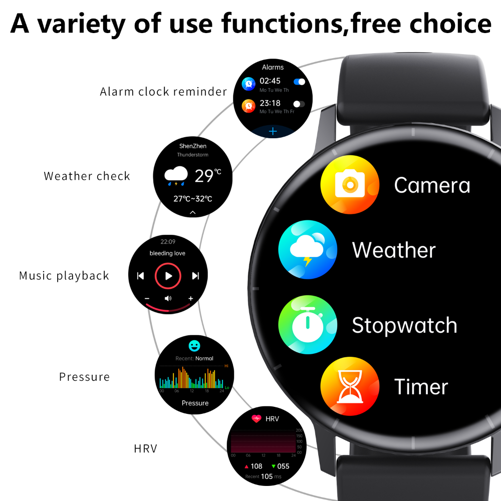 Wellness Smartwatch – Heart Rate, Sleep & Activity Tracker