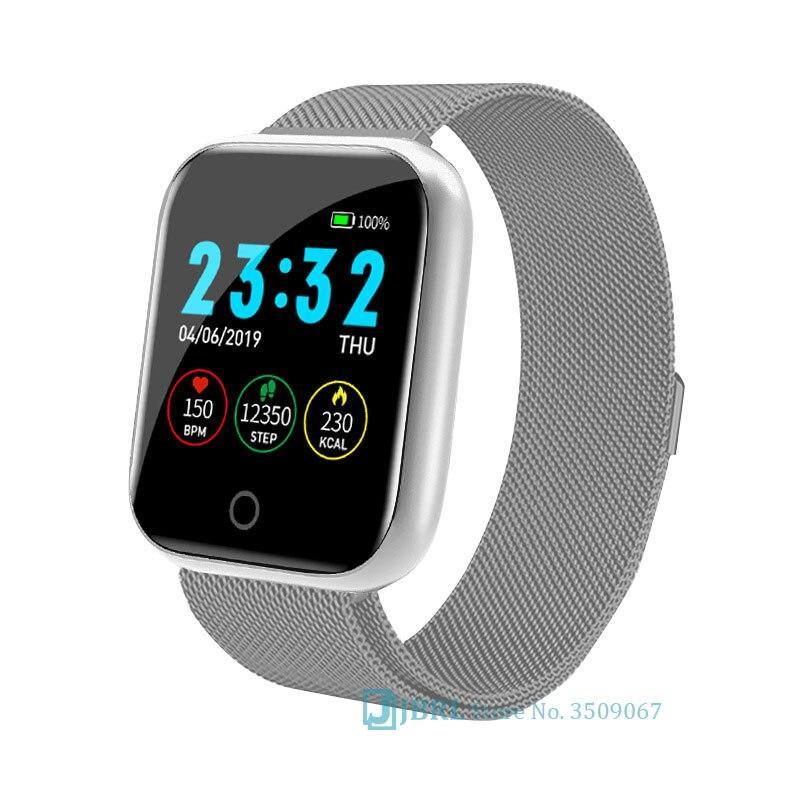 Luxury Stainless Steel Square Smartwatch: Fashion Sport Watch for Men & Women