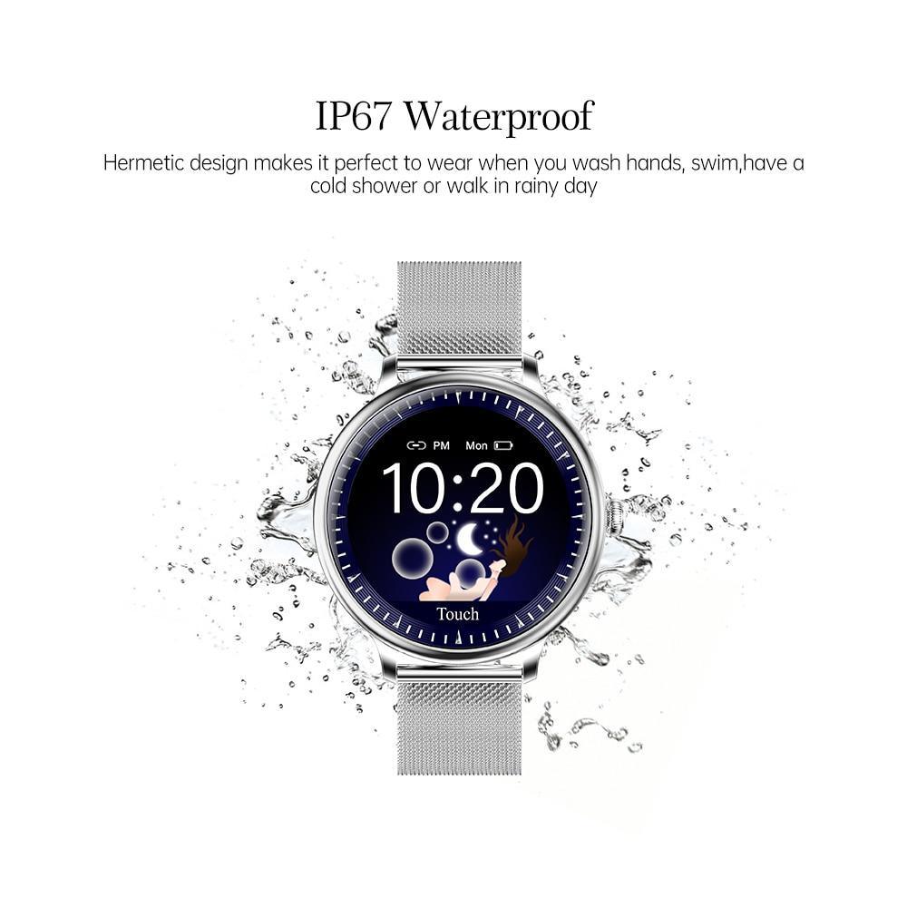 Luxury Round Screen Smartwatch for Women: Heart Rate & Notifications