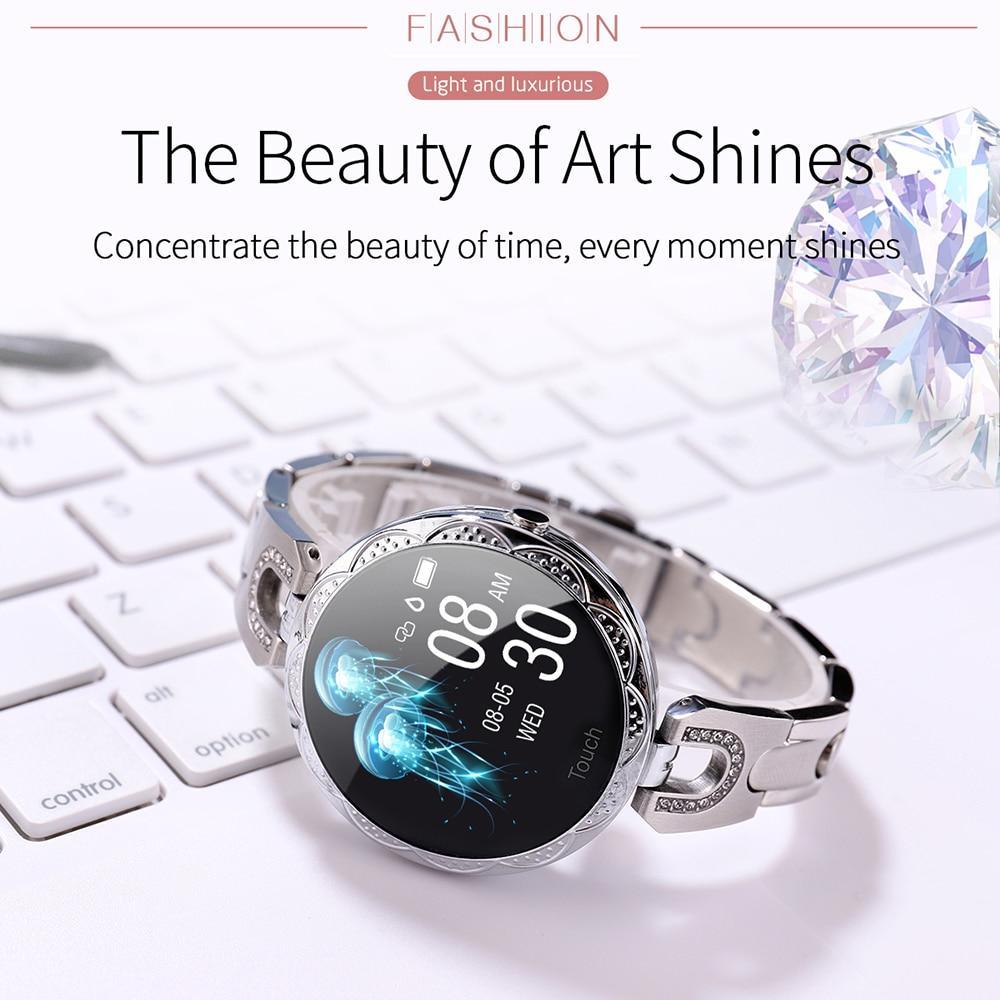 Fashion Women's Smartwatch: Waterproof, Heart Rate & Fitness Tracker