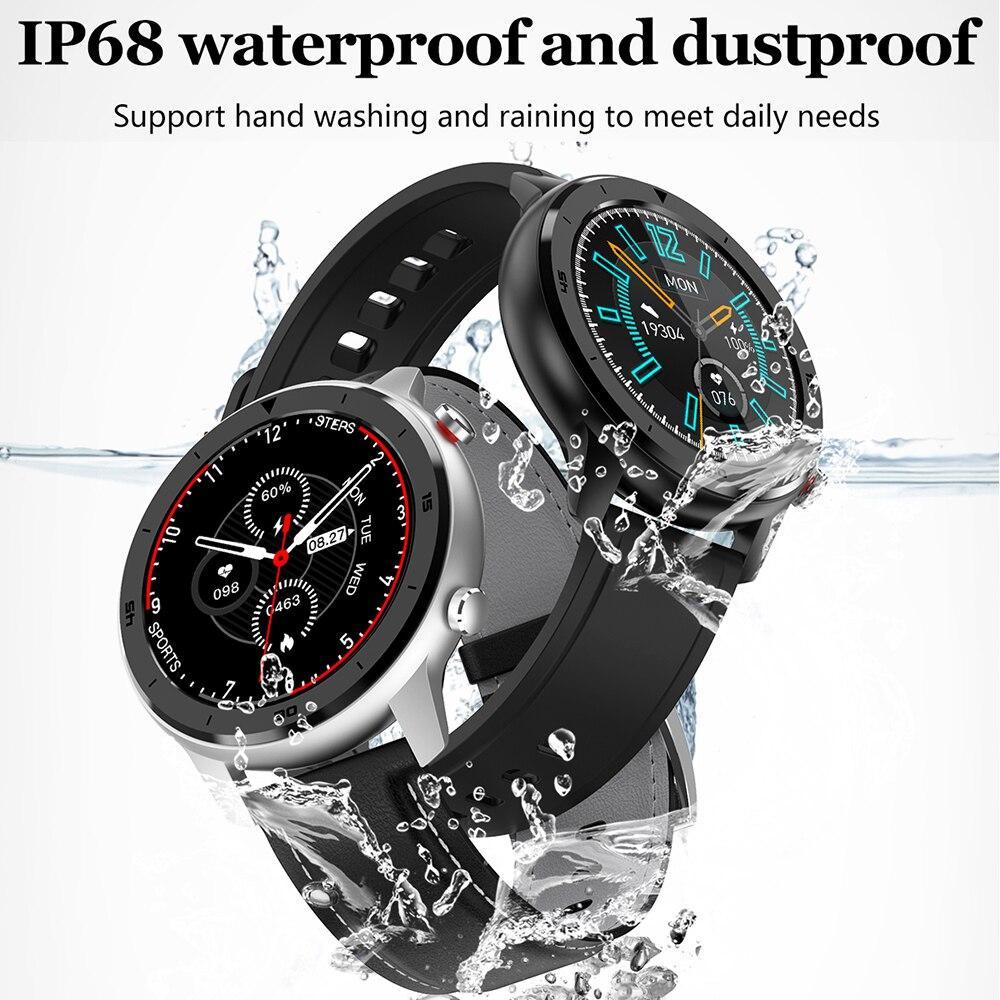 Luxury IP68 Round Touch Smartwatch for Men: 5-Day Battery, HR & BP Tracker