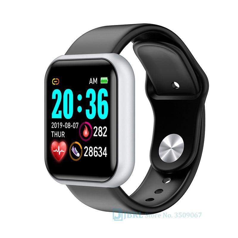 Luxury Stainless Steel Square Smartwatch: Fashion Sport Watch for Men & Women