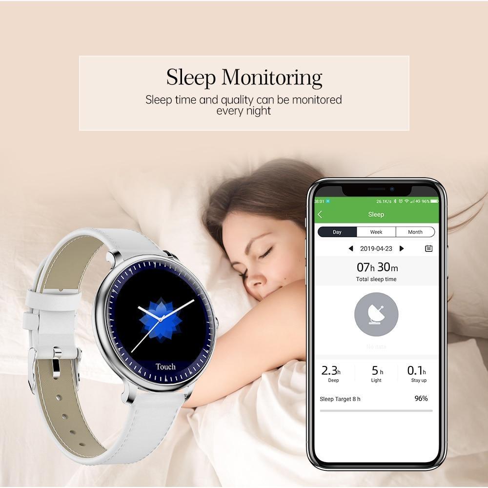Luxury Round Screen Smartwatch for Women: Heart Rate & Notifications