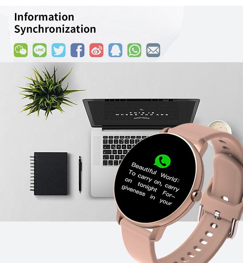 New Fashion Waterproof Fitness Smartwatch: HR & BP Tracker for iOS/Android