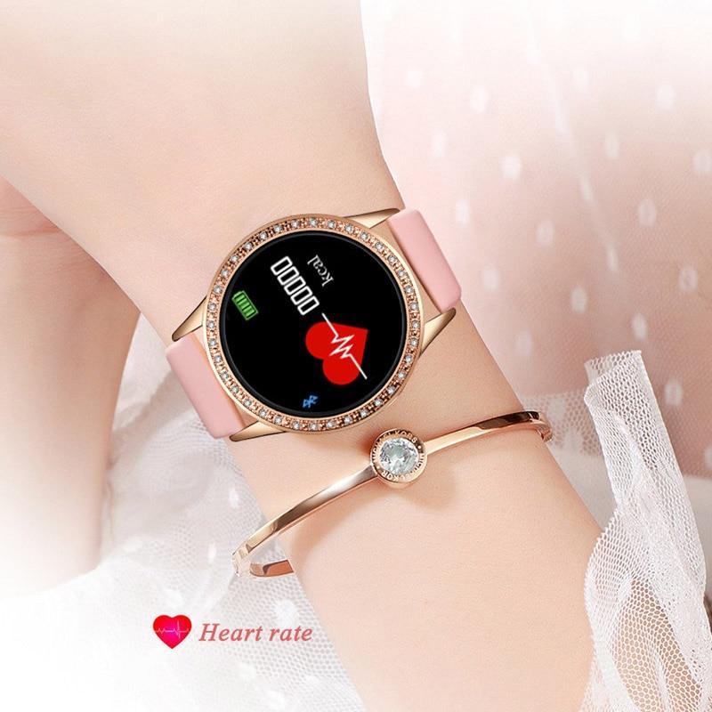 Luxury Ladies Smartwatch: Blood Pressure, Heart Rate & Fitness Tracker