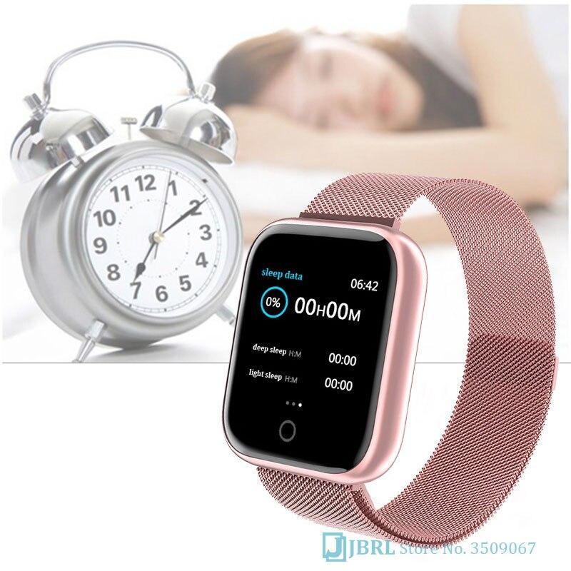 Luxury Stainless Steel Square Smartwatch: Fashion Sport Watch for Men & Women