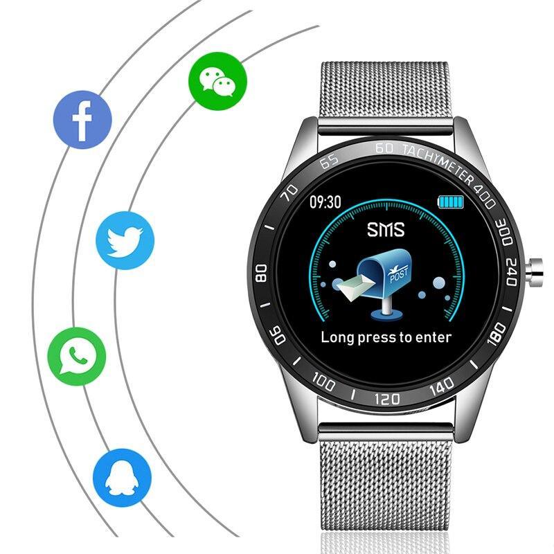 Modern Luxury Smartwatch: LED Screen, HR & BP – Multi-Function Sport Tracker