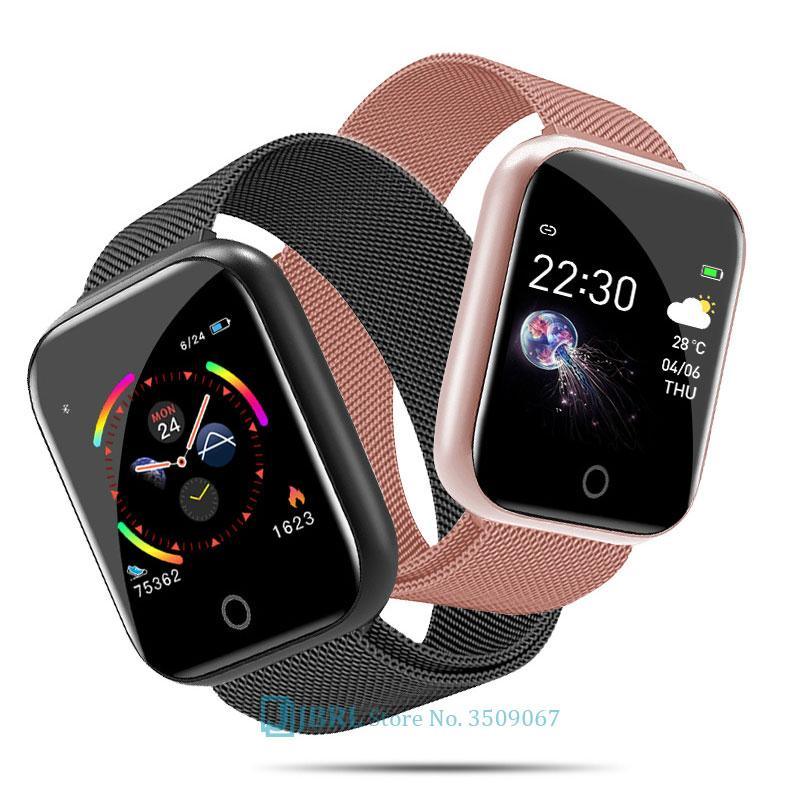 Luxury Stainless Steel Square Smartwatch: Fashion Sport Watch for Men & Women