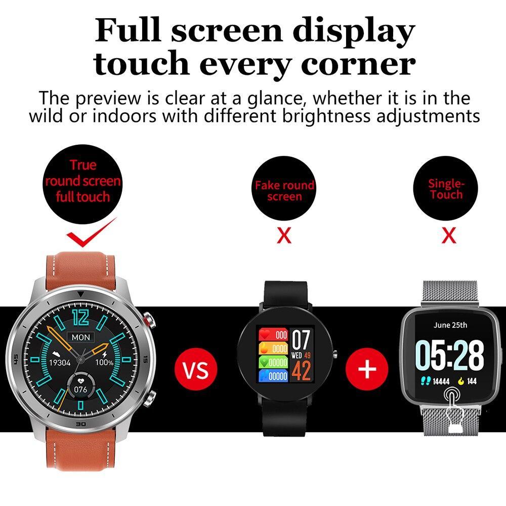 Luxury IP68 Round Touch Smartwatch for Men: 5-Day Battery, HR & BP Tracker
