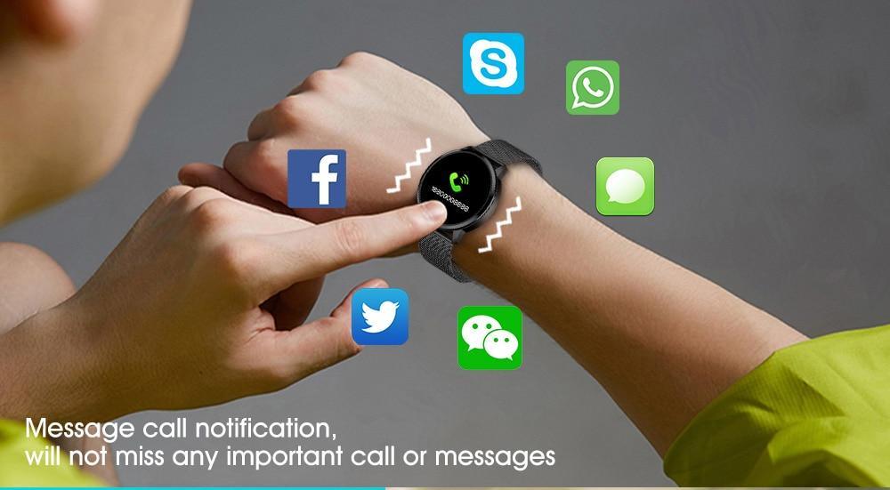 Luxury LED Color Screen Smartwatch: Fashion Fitness Tracker for Women