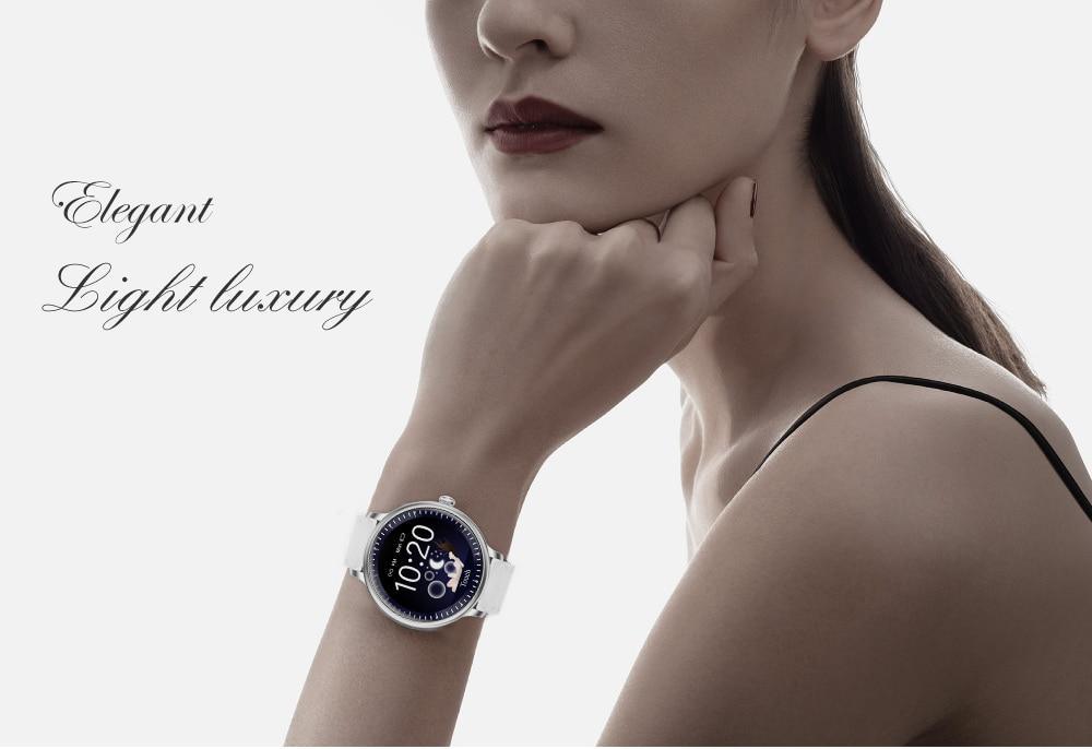 Luxury Round Screen Smartwatch for Women: Heart Rate & Notifications