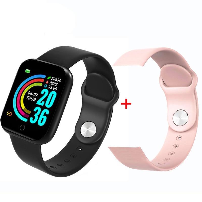 Luxury Stainless Steel Square Smartwatch: Fashion Sport Watch for Men & Women