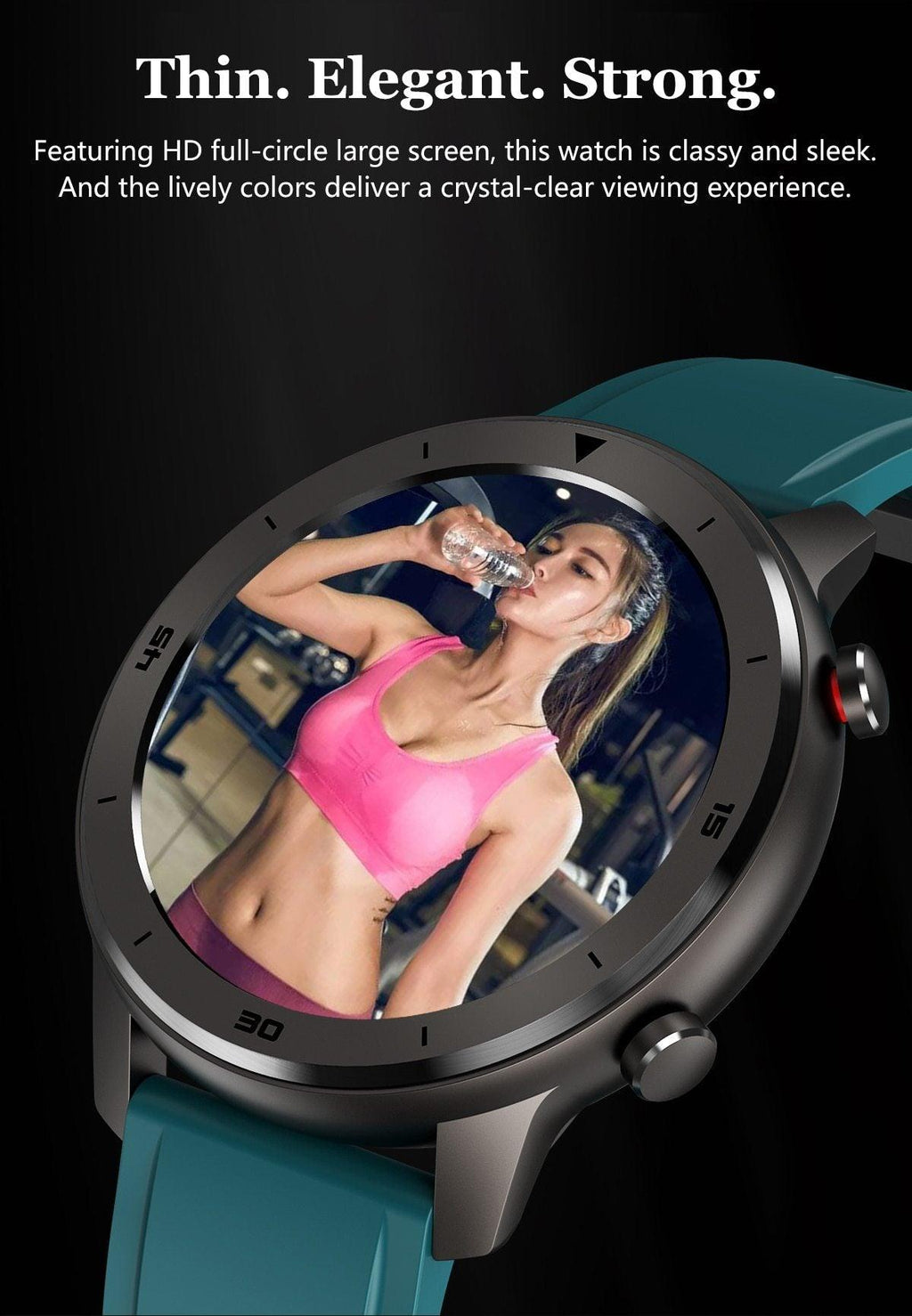 Luxury IP68 Round Touch Smartwatch for Men: 5-Day Battery, HR & BP Tracker