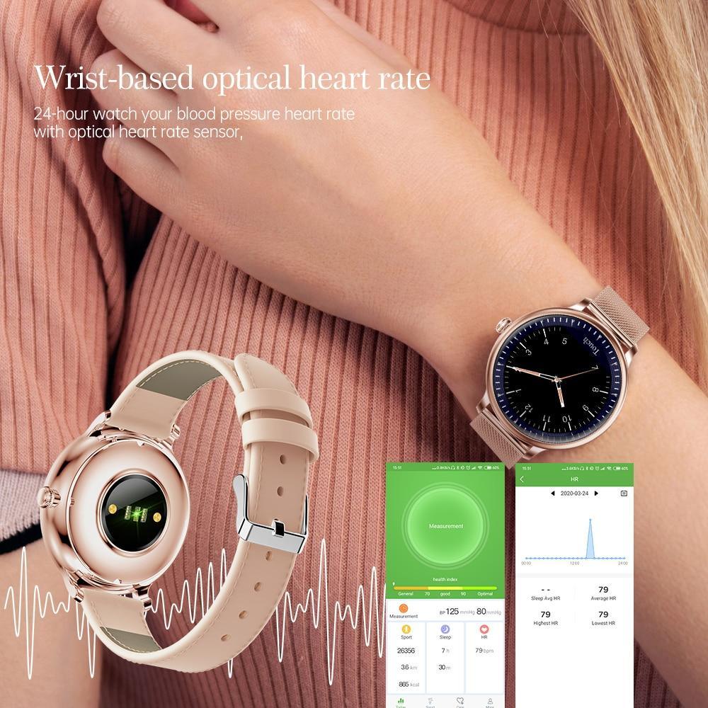 Luxury Round Screen Smartwatch for Women: Heart Rate & Notifications