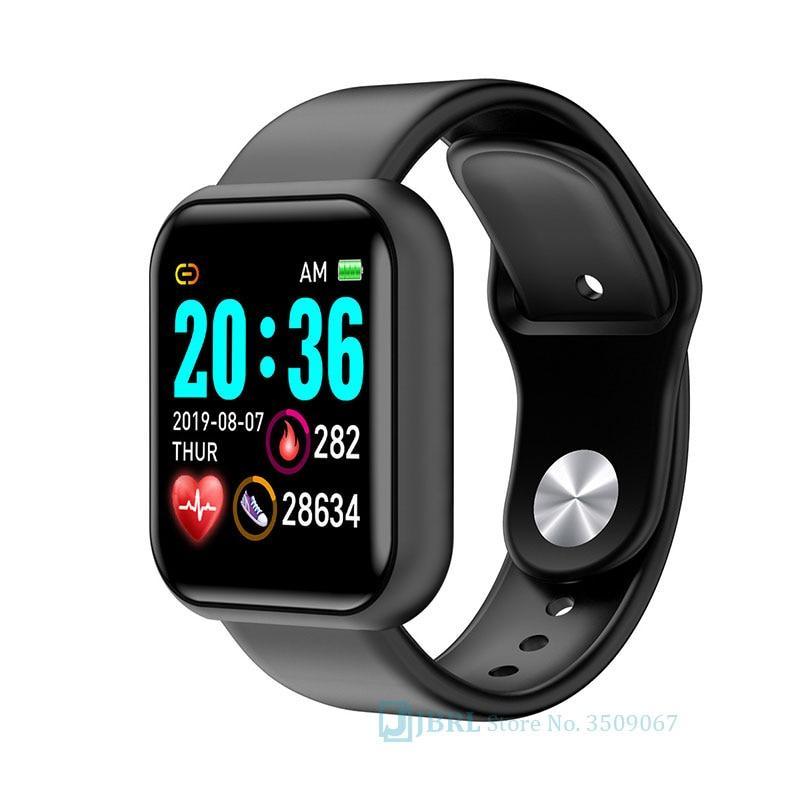 Luxury Stainless Steel Square Smartwatch: Fashion Sport Watch for Men & Women