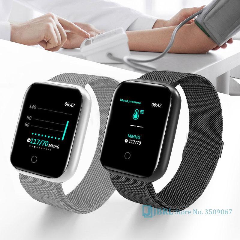 Luxury Stainless Steel Square Smartwatch: Fashion Sport Watch for Men & Women