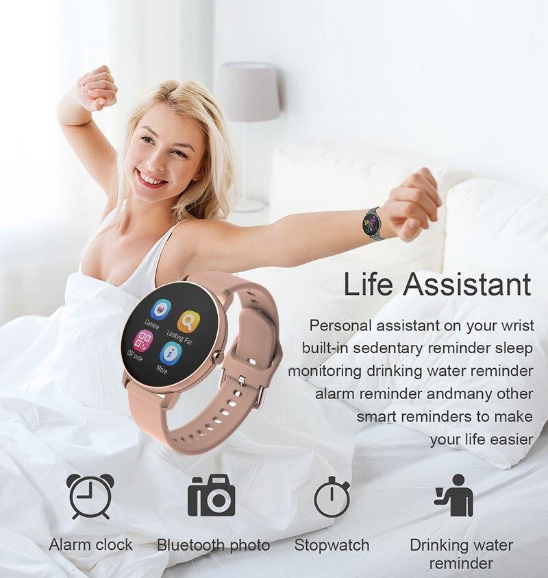 New Fashion Waterproof Fitness Smartwatch: HR & BP Tracker for iOS/Android
