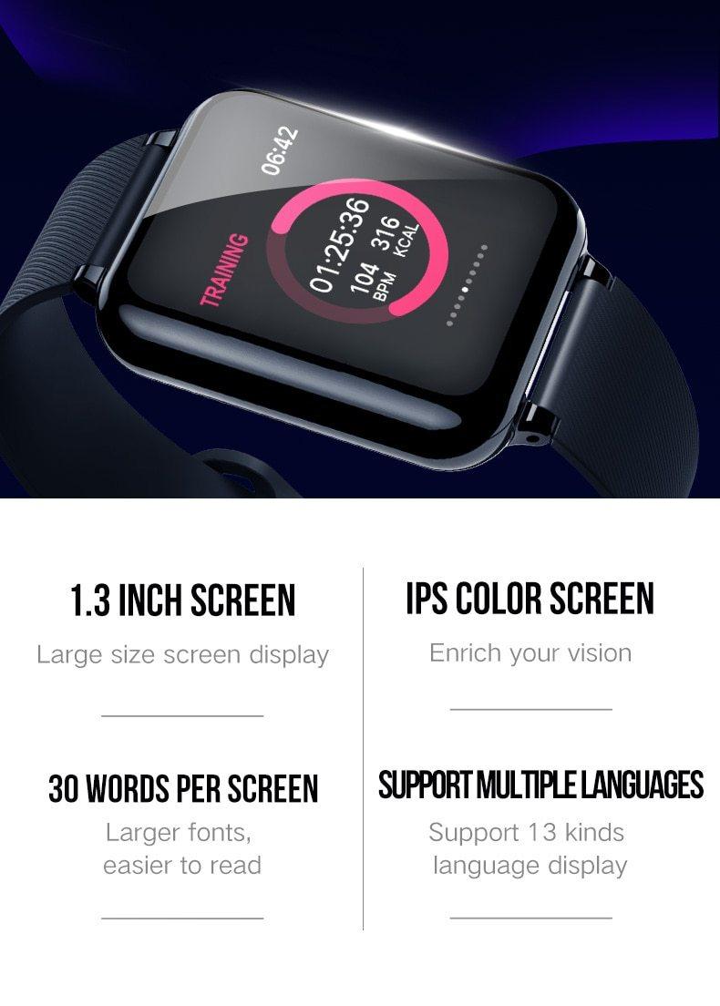 B57 Smartwatch: IP67 Waterproof, Heart Rate & Blood Pressure Tracker