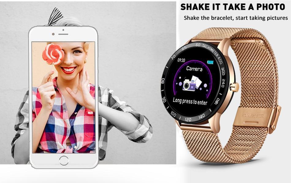 Modern Luxury Smartwatch: LED Screen, HR & BP – Multi-Function Sport Tracker