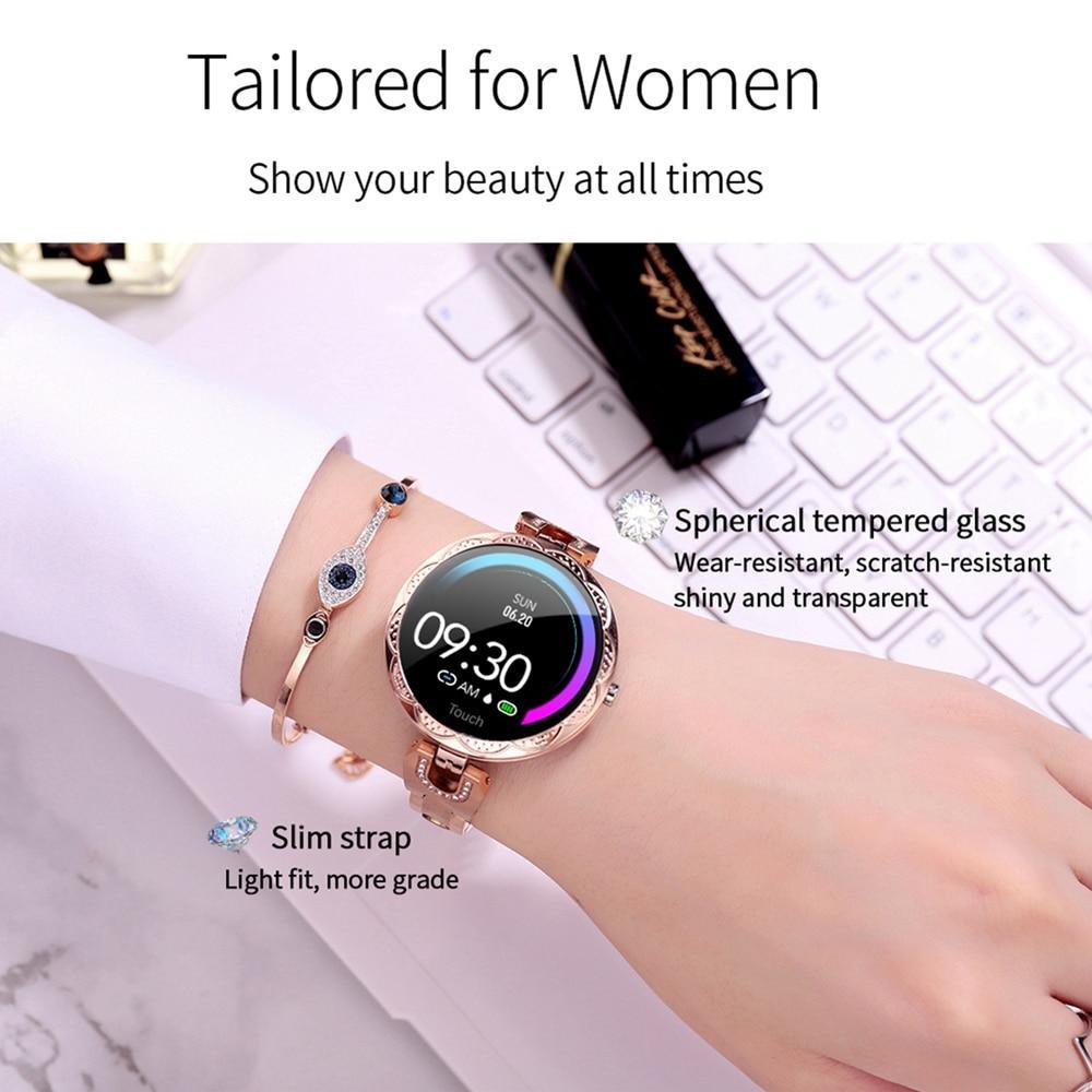 Fashion Women's Smartwatch: Waterproof, Heart Rate & Fitness Tracker