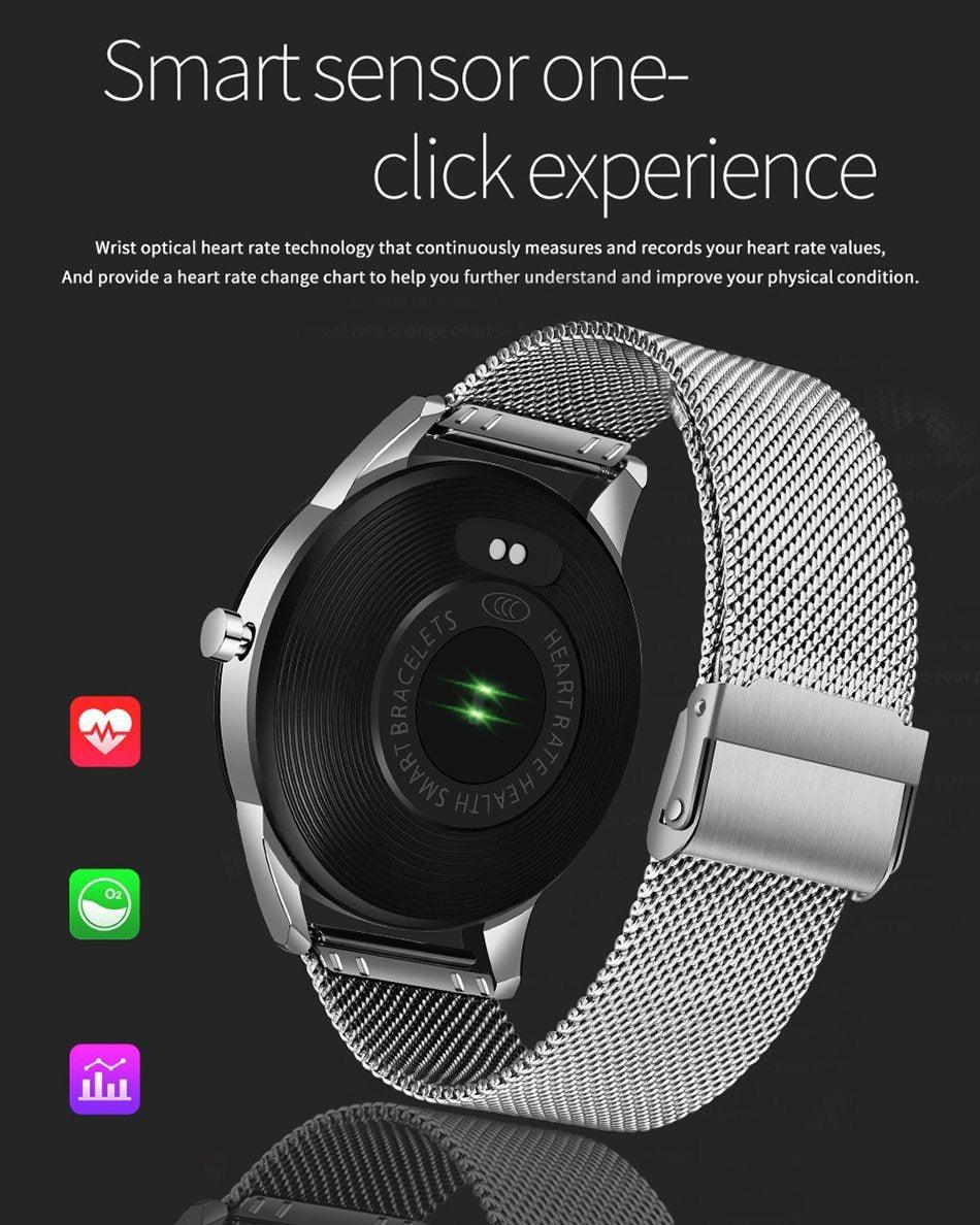 Modern Luxury Smartwatch: LED Screen, HR & BP – Multi-Function Sport Tracker