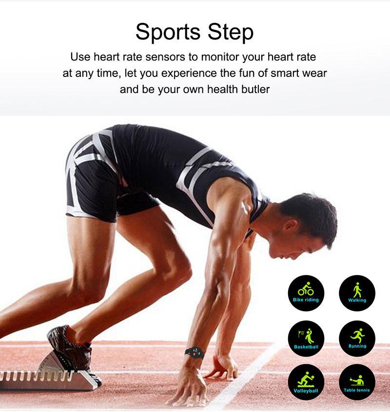 New Fashion Waterproof Fitness Smartwatch: HR & BP Tracker for iOS/Android
