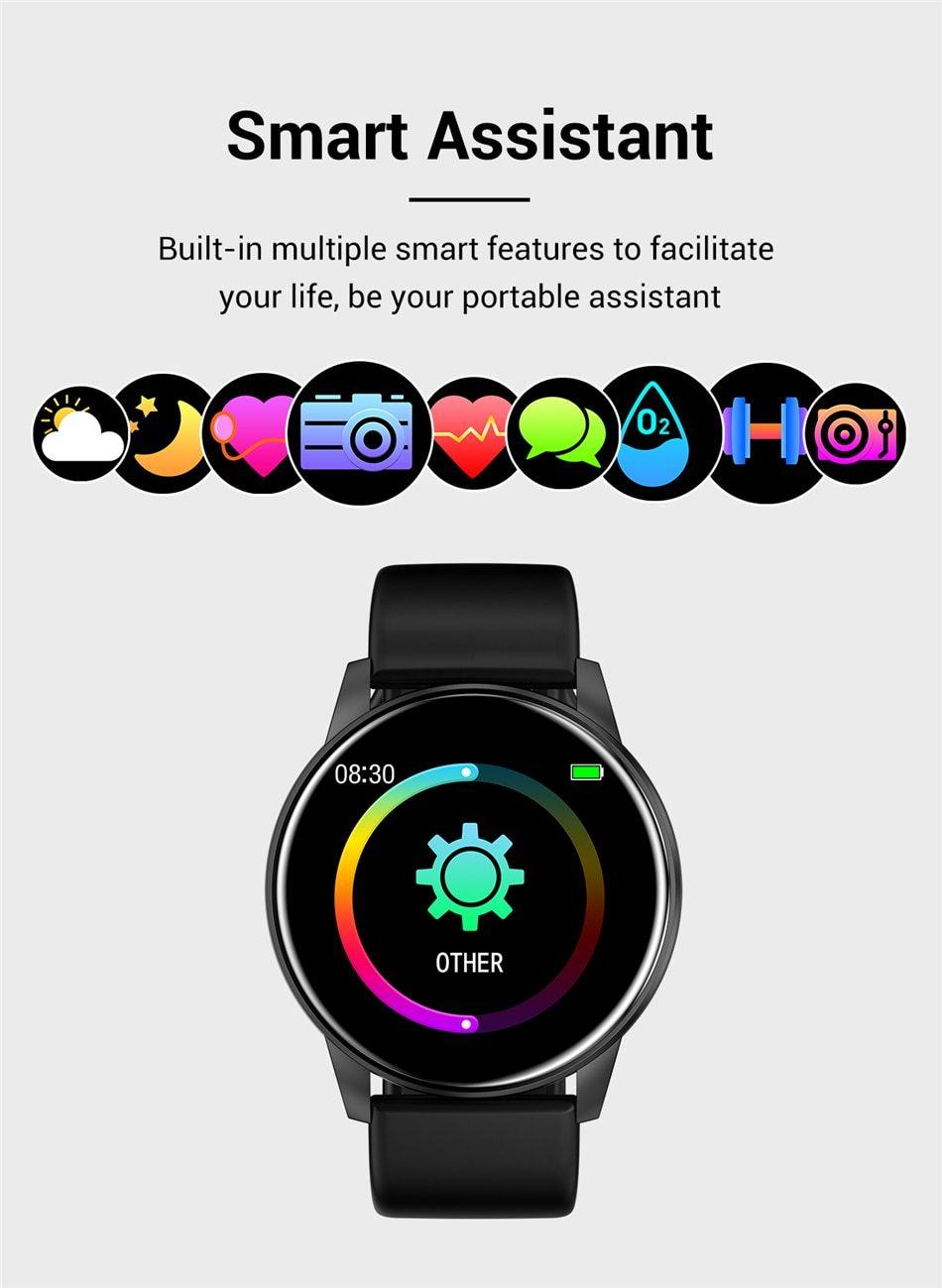 Unisex Luxury Smartwatch: 1.3" Color Screen, HR & BP – Waterproof Sport