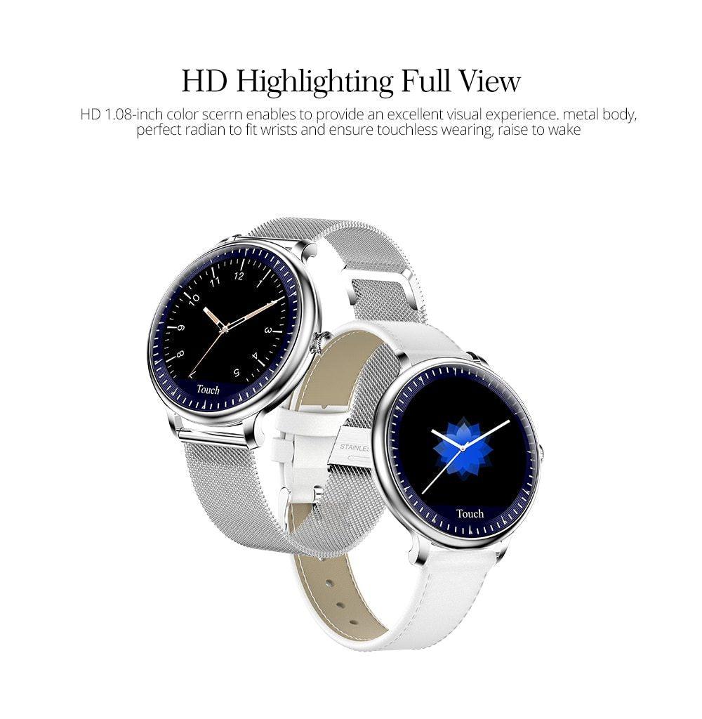 Luxury Round Screen Smartwatch for Women: Heart Rate & Notifications