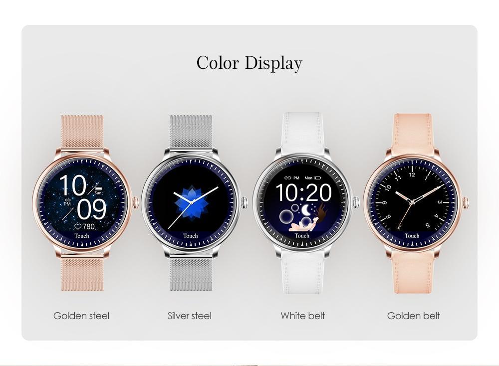 Luxury Round Screen Smartwatch for Women: Heart Rate & Notifications
