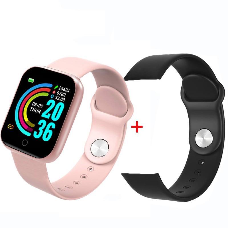 Luxury Stainless Steel Square Smartwatch: Fashion Sport Watch for Men & Women