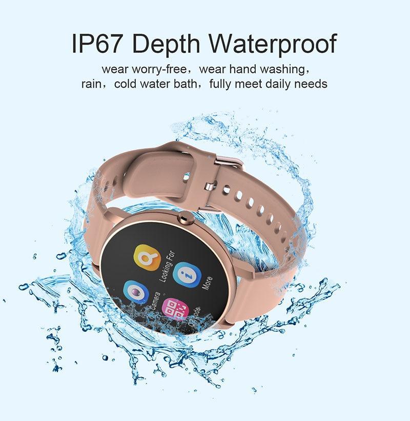 New Fashion Waterproof Fitness Smartwatch: HR & BP Tracker for iOS/Android