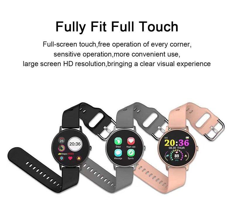 New Fashion Waterproof Fitness Smartwatch: HR & BP Tracker for iOS/Android