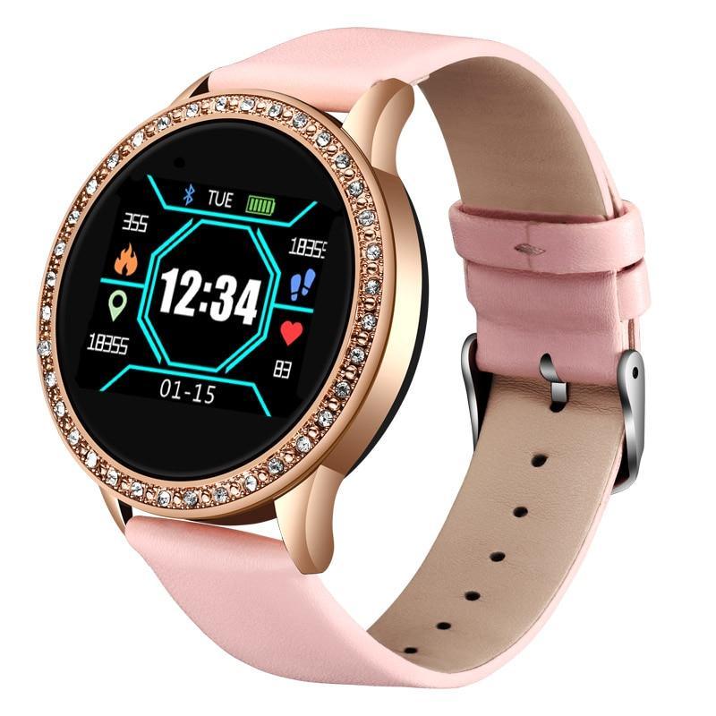 Luxury Ladies Smartwatch: Blood Pressure, Heart Rate & Fitness Tracker