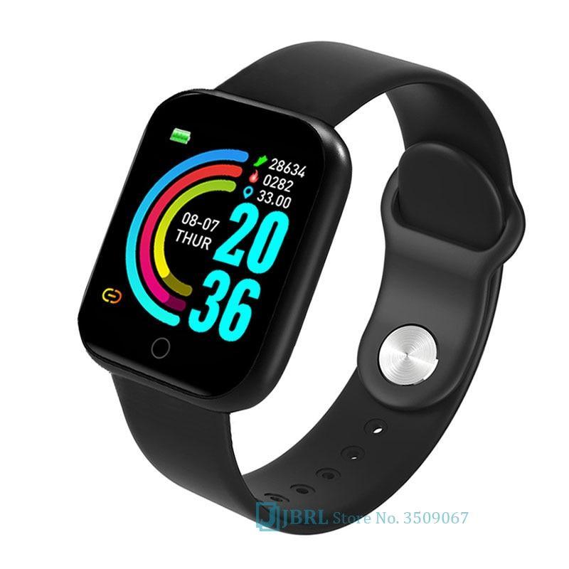 Luxury Stainless Steel Square Smartwatch: Fashion Sport Watch for Men & Women