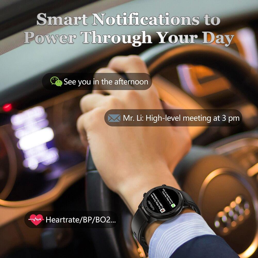 Luxury IP68 Round Touch Smartwatch for Men: 5-Day Battery, HR & BP Tracker