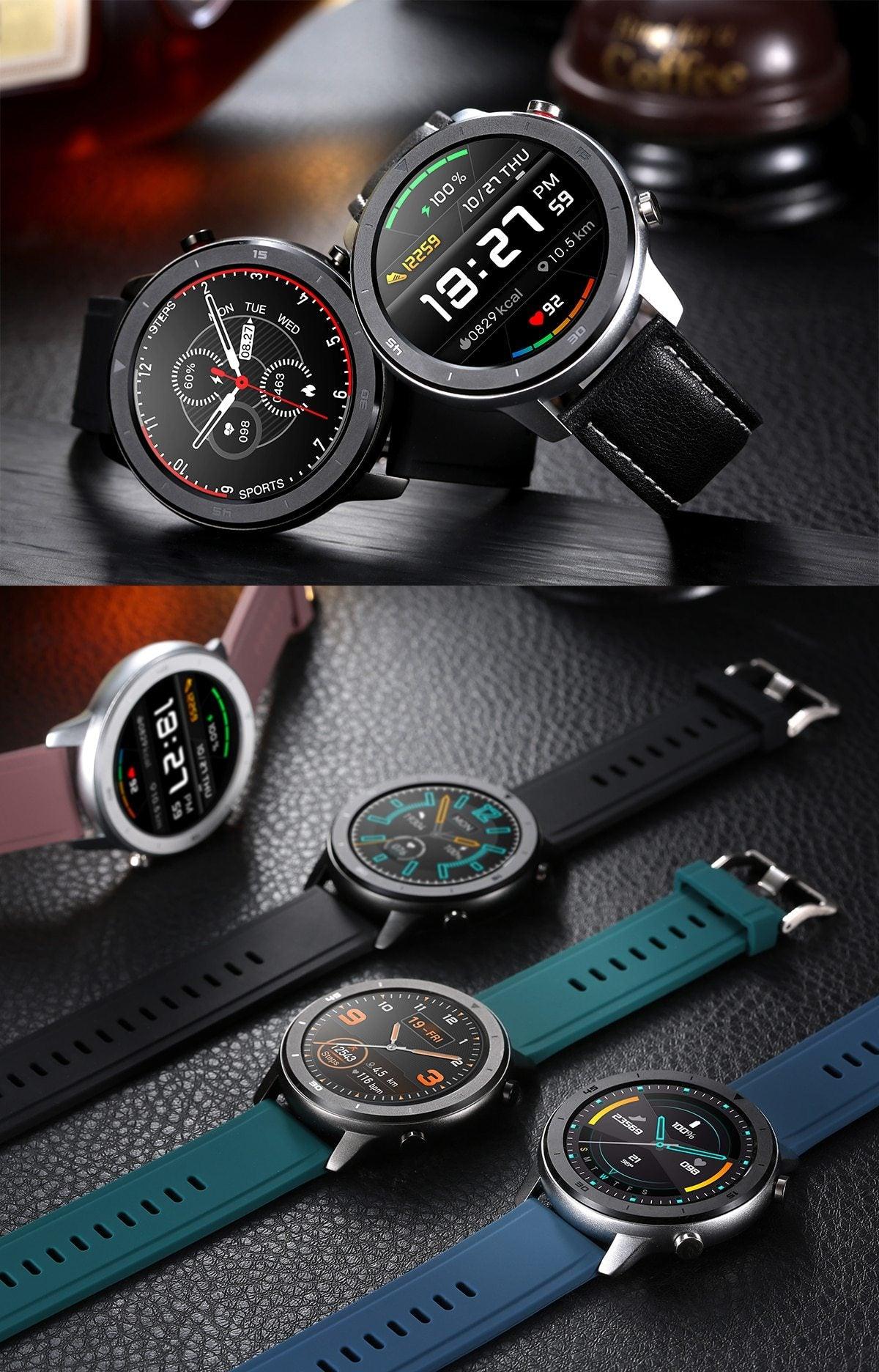 Luxury IP68 Round Touch Smartwatch for Men: 5-Day Battery, HR & BP Tracker