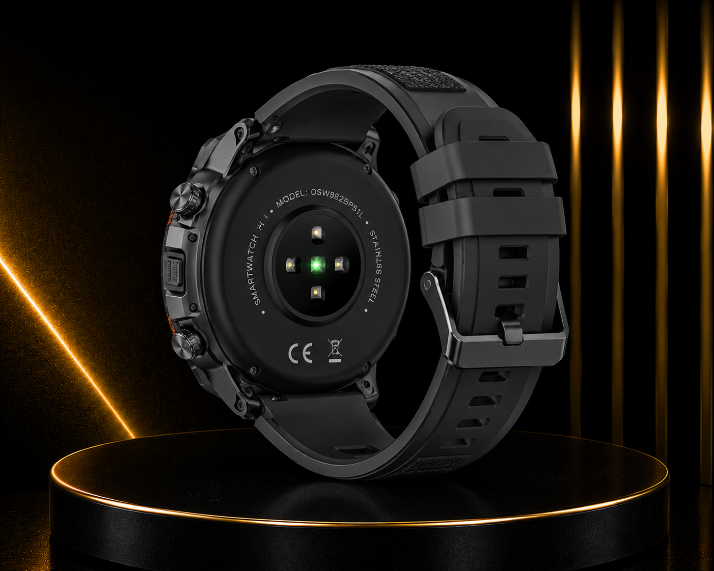 Men's OBA Bluetooth Smartwatch: Calls, Notifications & Activity (Black)