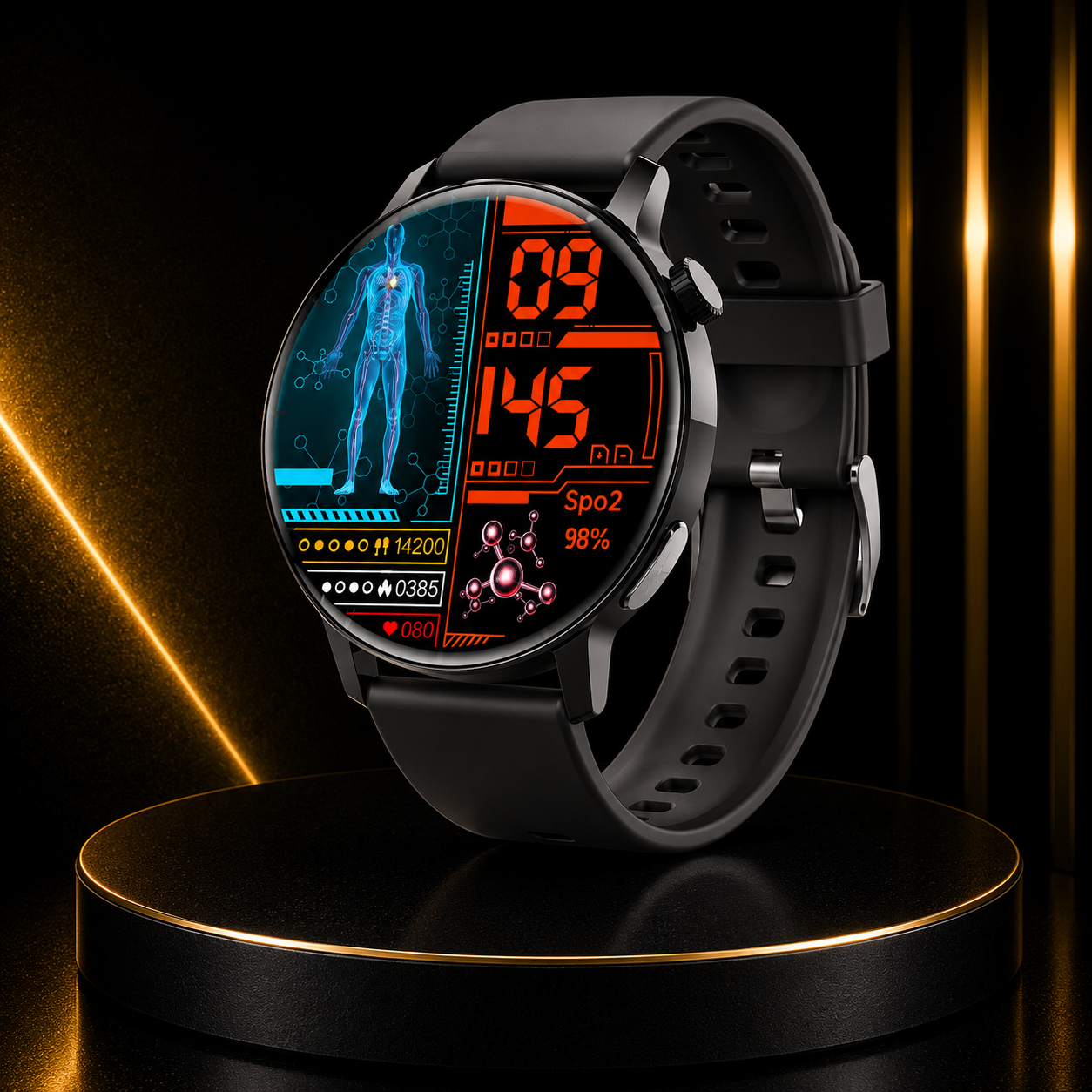 Wautton Wellness Smartwatch: Heart Rate, Sleep & Activity Tracker