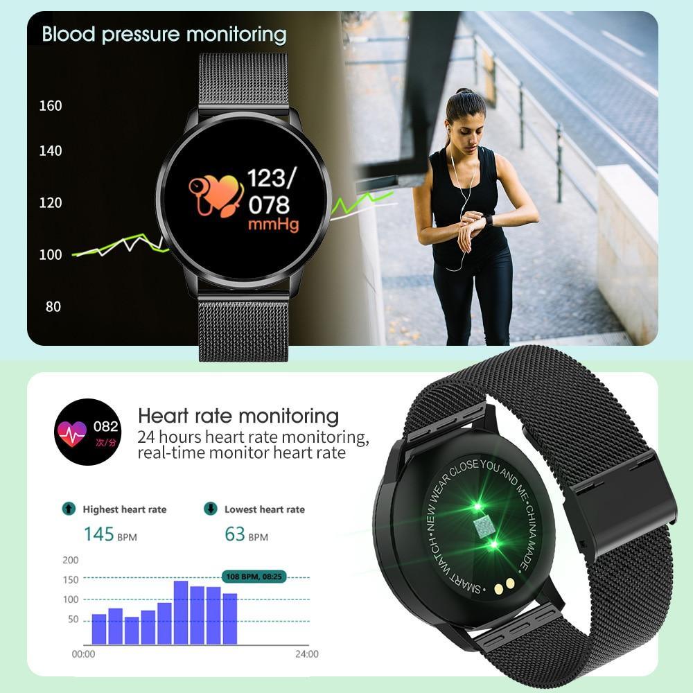Luxury LED Color Screen Smartwatch: Fashion Fitness Tracker for Women