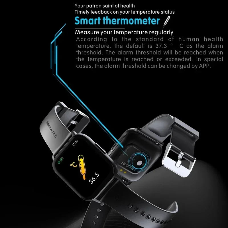 Unisex Bluetooth Smartwatch – Calls, Notifications & Activity Tracker (Black)