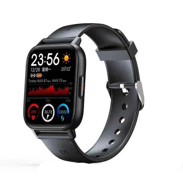 Unisex Bluetooth Smartwatch – Calls, Notifications & Activity Tracker (Black)