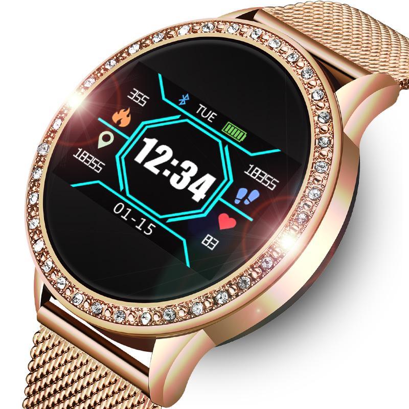 Luxury Ladies Smartwatch: Blood Pressure, Heart Rate & Fitness Tracker